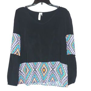 Women's Pink Owl long sleeve top size L